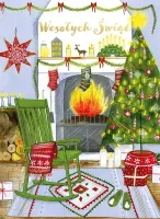 Karnet B6 Boże Narodzenie Kominek