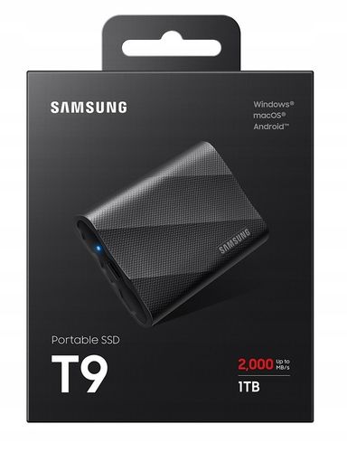 Dysk SSD Samsung T9 1TB USB 3.2 Czarny 1000GB MU-PG1T0B/EU na Arena.pl