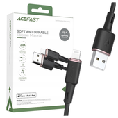 acefast kabel mfi usb typ c - lightning 1,2m, 30w, 3a czarny (c2-01 black)