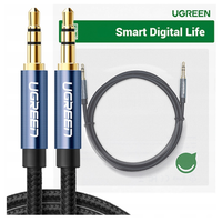 kabel mini jack 3,5mm ugreen av122, aux, 1m (black)