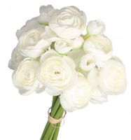 BUKIET PEŁNIK JASKRY SZTUCZNE KWIATY 29 CM 6 GAŁ PEONIA PIWONIA