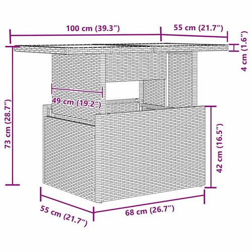 Zestaw Sof na Ogród 5 pcs Jasnoszary 100 x 55 x 73 cm na Arena.pl