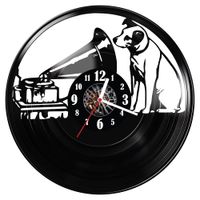 Zegar ścienny z płyty winylowej Gramofon 55.14