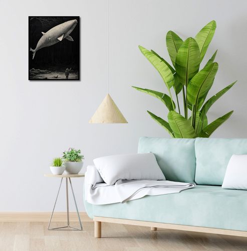 Plakat 40x50cm Biały Wieloryb na Arena.pl