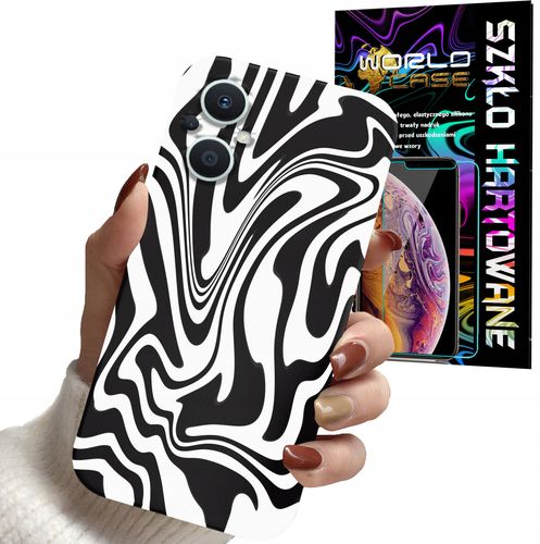 ETUI DO OPPO RENO 8 LITE 5G - ABSTRAKCJA ZEBRA MODNE WZORY KOBIET + SZKŁO na Arena.pl
