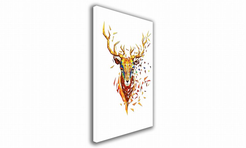 OBRAZ NA PŁÓTNIE 025 Geometryczny jeleń 60x90cm zdjęcie 1