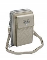 Victoria J. - torebka rowerówka portfel etui na telefon złoty VJ2008