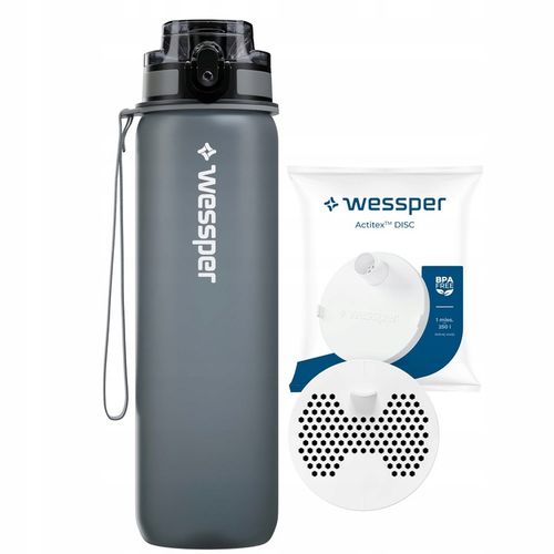 Butelka filtrująca motywacyjna bidon na wodę tritan Wessper + filtr na Arena.pl