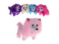 chodzący piesek  z kokardą mix kolor PUDEL 16x13 cm