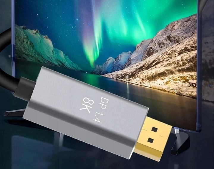 KABEL USB-C DISPLAYPORT Mac MacBook 8K 4K 240Hz 2m zdjęcie 2