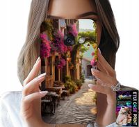 ETUI DO SAMSUNG A5 2017 - MALOWNICZA ULICZKA Z KAWIARNIĄ + SZKŁO