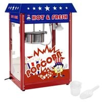 maszyna do popcornu z niebieskim daszkiem teflon 1600w