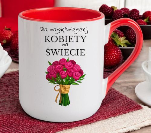 KUBEK Z NADRUKIEM PREZENT DLA KOLEŻANKI DZIEWCZYNY ŻONY MAMY DZIEŃ KOBIET na Arena.pl