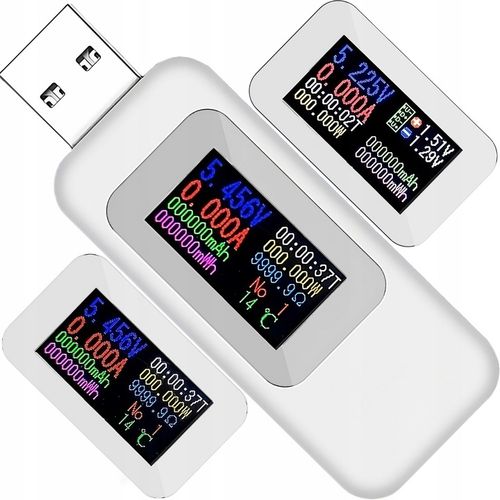 WOLTOMIERZ CYFROWY USB MIERNIK TESTER NAPIĘCIA AMPEROMIERZ WATOMIERZ LCD na Arena.pl