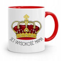Kubek Czerwony Prezent Dla Mamy Jej Wysokość Mama Z Nadrukiem Ze Zdjęciem