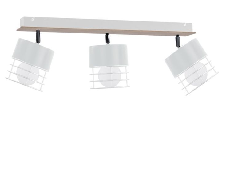 Spot 3xE27 CASA WHITE/WOOD zdjęcie 1