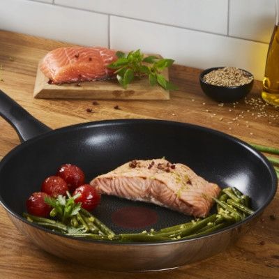 Wok z pokrywką TEFAL Daily Cook 28cm non-stick indukcja stal G7309955 na Arena.pl