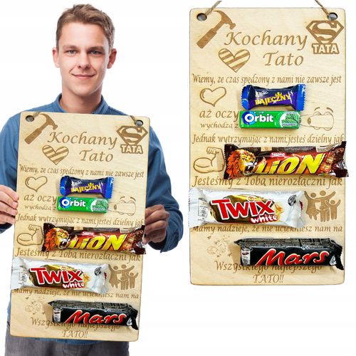 Słodki Dyplom na Dzień Ojca Taty prezent Upominek dla Najlepszego Taty! na Arena.pl