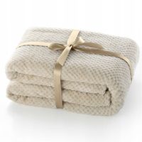 Koc pikowany Cappuccino 70x150cm miękki pled