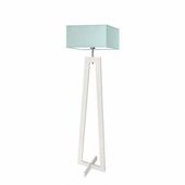 Lampa podłogowa JAWA abażur miętowy stelaż biały