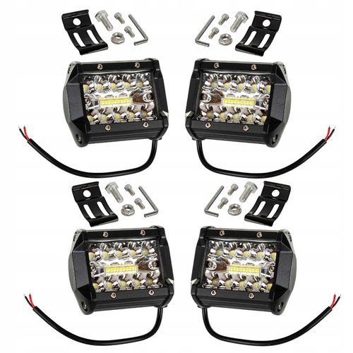 4x Lampa robocza LED 12V 24V 60W COMBO HALOGEN szperacz do ciągnika MOCNA na Arena.pl