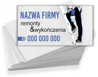 Wizytówki REKLAMOWE Foliowane 1000 szt REMONTY WYKOŃCZENIA