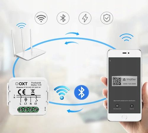 OXT Mini Przekaźnik 1 Obwód Matter WiFi HomeKit Google Home Alexa TUYA na Arena.pl