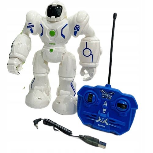 DUŻY ROBOT ROBOHERO Zdalnie Sterowny Świeci Chodzi USB PILOT Akumulator na Arena.pl