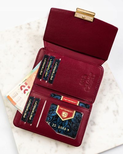 Portfel damski Peterson z ochroną kart RFID ze skóry ekologicznej na Arena.pl