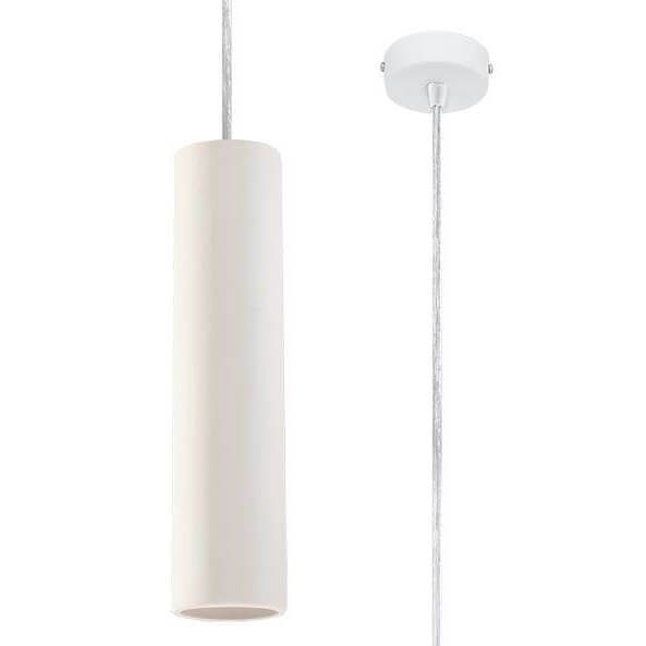 Ceramiczna tuba wisząca SL.0843 lampa do pokoju biała zdjęcie 1