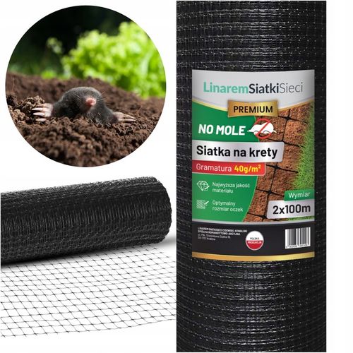 SIATKA NA KRETY 2x100m PREMIUM 40g POD TRAWNIK PRZECIW KRETOM POLSKA na Arena.pl