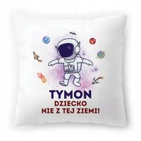 Poduszka Biała 40X40 Cm Dla Tymona Syna Dziecka Z Nadrukiem Ze Zdjęciem