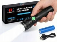 MOCNA LATARKA TAKTYCZNA LED 5000LM AKUMULATOROWA WOJSKOWA SZPERACZ