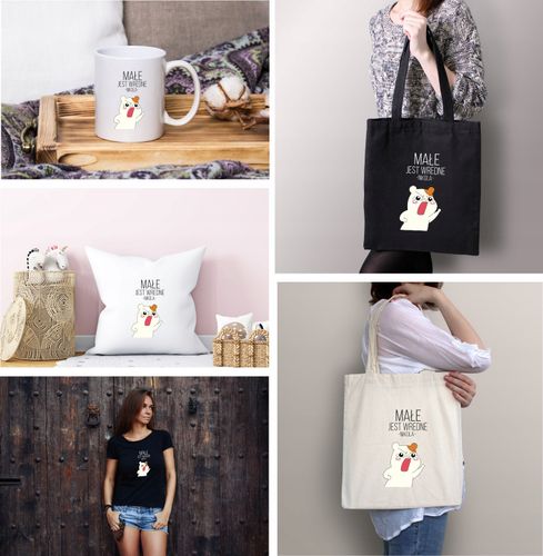 Eko Torba z imieniem napis MAŁE JEST WREDNE na Arena.pl