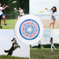 dysk do frisbee ultimate latający do rzucania df-01 biały gwiazda