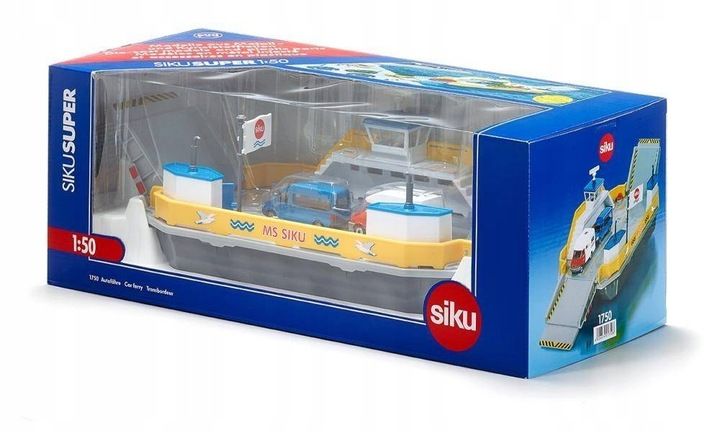 SIKU 1750 SUPER DUŻY PROM +2 AUTA model statek zdjęcie 1