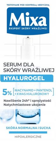 Serum Do Twarzy Skóra Wrażliwa Mixa Hyalurogel Z Kwasem Hialuronowym 30ml na Arena.pl