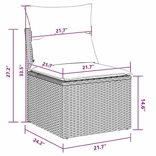 Zestaw Sof na Ogród z poduszką 11 pcs Czarny 100 x 100 x 71 cm na Arena.pl