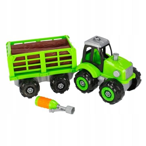 Traktor do skręcania z przyczepą do bali drzewa na Arena.pl