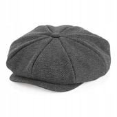 Kaszkiet Czapka Peaky Blinders Jodełka Męski Damski / Szary S/M