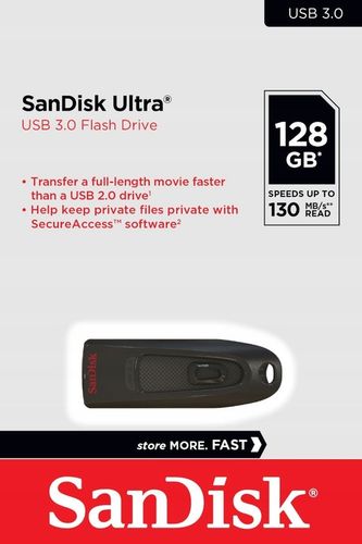 SanDisk PENDRIVE ULTRA USB 3.0 FLASH DRIVE 128 GB 130MB/s na Arena.pl