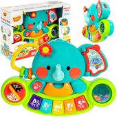 MUZYCZNY SŁONIK PIANINKO INTERAKTYWNY MELODIE DŹWIĘKI SMILY PLAY