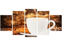 70CM 150CM OBRAZ 5 ELEM ZAPACH KAWY ŚCIENNY