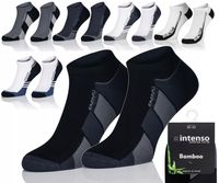 10X STOPKI SPORTOWE BAMBUSOWE KRÓTKIE ODDYCHAJACE JONY SREBRA 41-43 PREMIUM