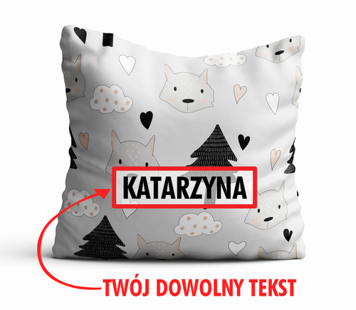 Poduszka DZIECIĘCA z Twoim napisem PD20 wilki na Arena.pl