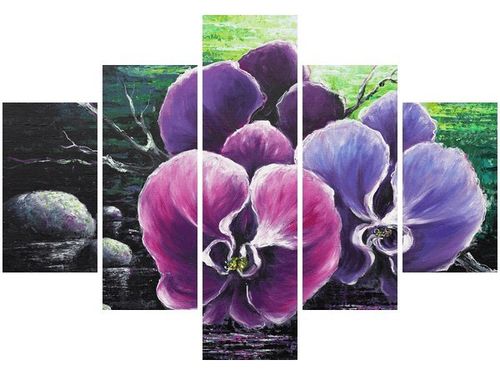 70 100CM OBRAZ 5 ELEM STORCZYK STAWEM DRUK PŁÓTNO na Arena.pl