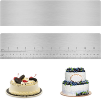 Łopatka do tortu 30 cm stal nierdzewna wygładzacz skrobak z podziałką