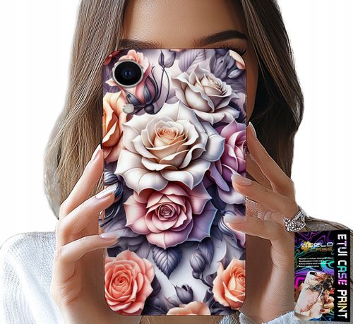 ETUI DO IPHONE XR - KWIECISTE WZORY RÓŻA RÓŻE KWIATKI CASE na Arena.pl
