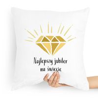 Prezent Poduszka Dla Jubilera Najlepszy Na Świecie Z Nadrukiem Ze Zdjęciem