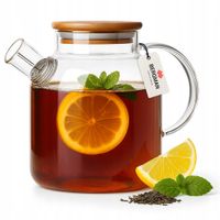 Dzbanek szklany Bergman 1,6l z sitkiem karafka do herbaty i ziół 1600ml